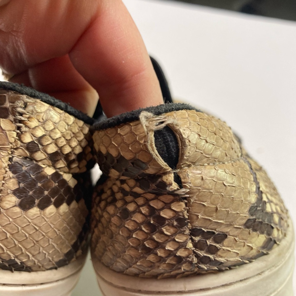 Celine Python Snakeskin Animal Print Platform Sne… - image 8